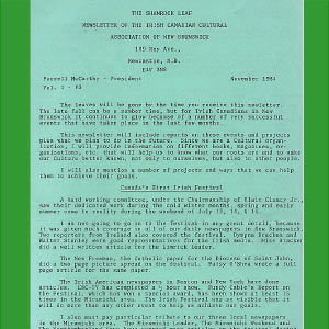 Nov 1984 Shamrock Leaf